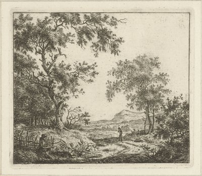Paisagem com desenhista e caminhante
Seis paisagens (título da série) de Hermanus Fock