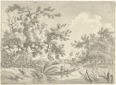 Paisagem com dois pescadores de Hermanus Fock