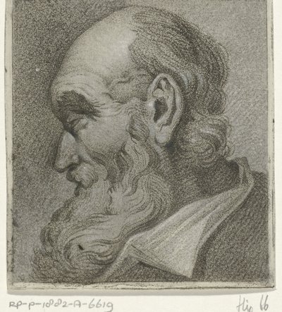 Retrato de uma barba cinzenta, en profil de Hermanus Fock