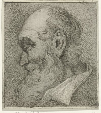 Retrato de uma barba cinzenta, en profil de Hermanus Fock