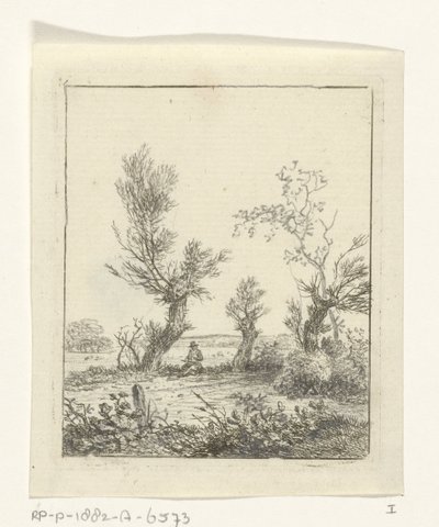 Desenhista entre salgueiros de Hermanus Fock