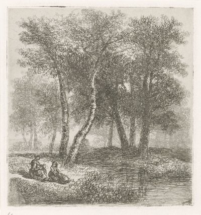 Mãe e filho à beira-mar de Hermanus Jan Hendrik van Rijkelijkhuysen