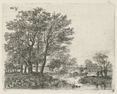 Pescadores em um barco de Hermanus Jan Hendrik van Rijkelijkhuysen
