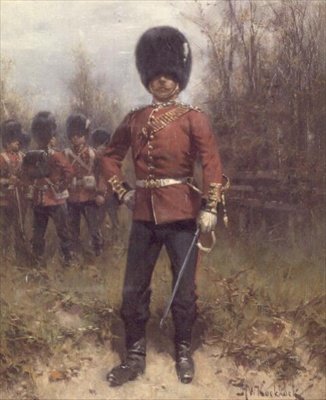 Retrato de um Oficial da Guarda de Grenadier de Hermanus Koekkoek