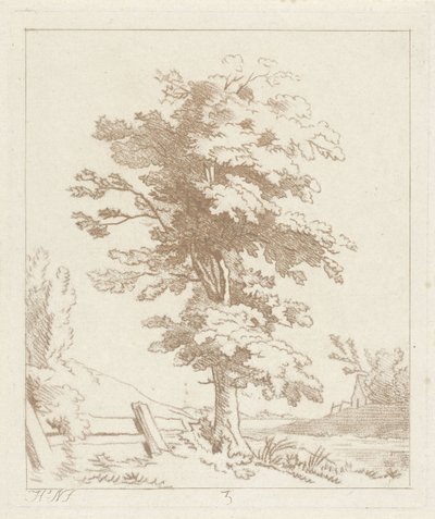 Árvore numa paisagem de Hermanus Numan