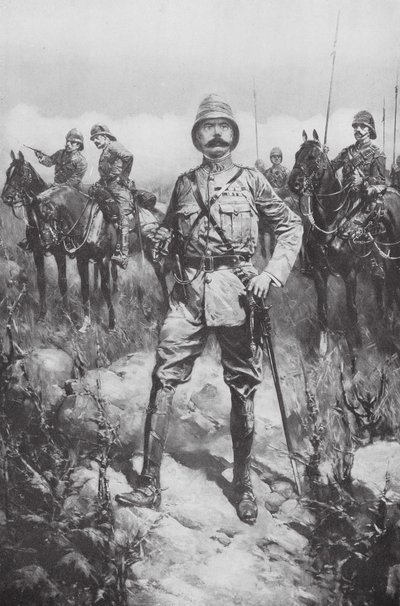 Lord Kitchener no Veldt (litografia) de Hermanus Willem (after) Koekkoek