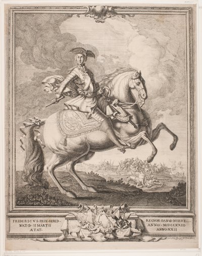 Frederik V. como príncipe herdeiro a cavalo de Hieronimo Miani