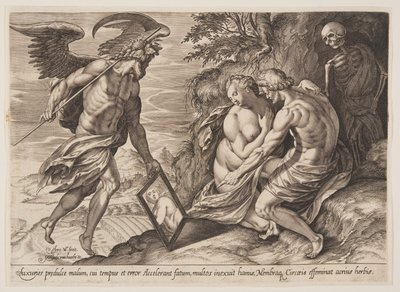 Alegoria do amor, do tempo e da morte de Hieronymous Wierix