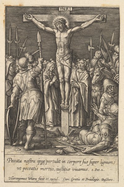 Cristo Crucificado, antes de 1619. de Hieronymous Wierix