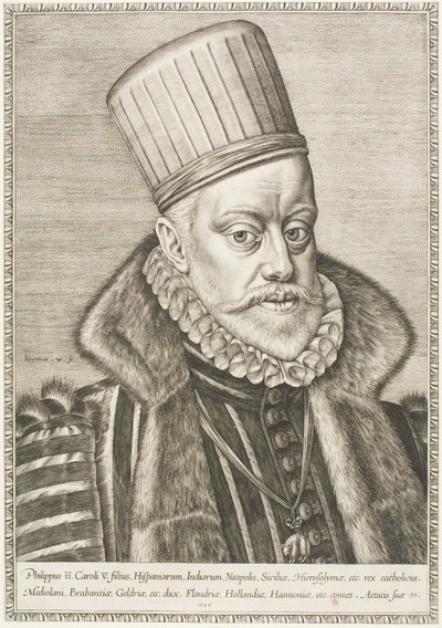 Filipe II, Rei de Espanha de Hieronymous Wierix