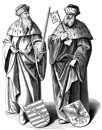 O Duque da Saxônia e o Marquês de Brandemburgo, século XVI, 1849 de Hieronymous Wierix