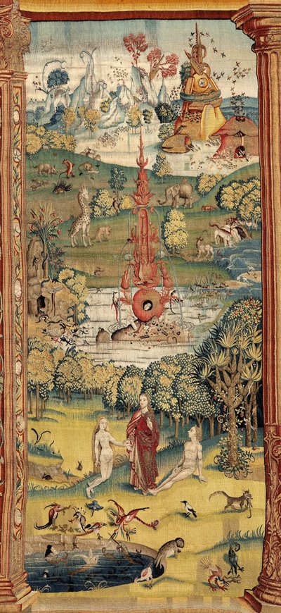 The Garden of Earthly Delights. ca. 1560 (tapeçaria) de Hieronymus (after) Bosch