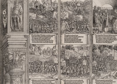 O casamento de Filipe, o Belo, com Joana da Áustria, Maximiliano reconquista o T..., 1515. de Hieronymus Andreae