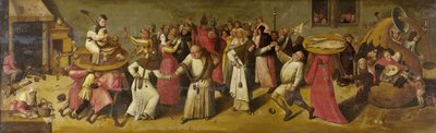 Batalha entre o Carnaval e a Quaresma, c.1600-20 de Hieronymus Bosch