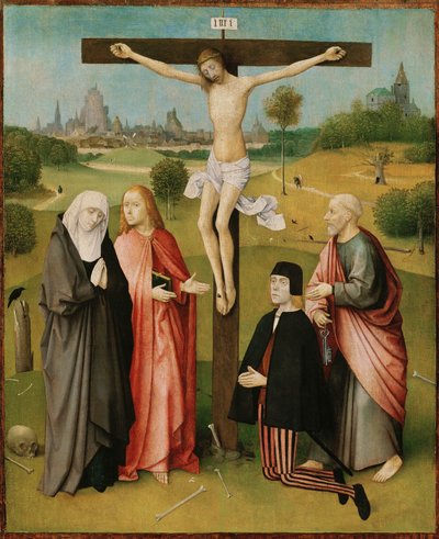 Crucificação, c.1480-85 (pintura sobre madeira) de Hieronymus Bosch
