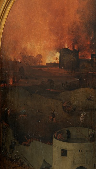 Detalhe do painel direito do Juízo Final (óleo sobre painel) de Hieronymus Bosch