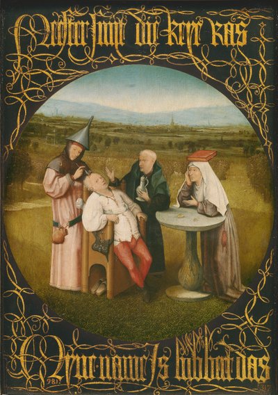 The Cure of Folly, c.1494 (óleo no painel) de Hieronymus Bosch