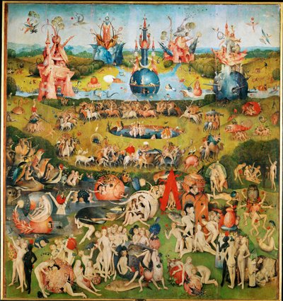O Jardim das Delícias, tríptico, painel central de Hieronymus Bosch