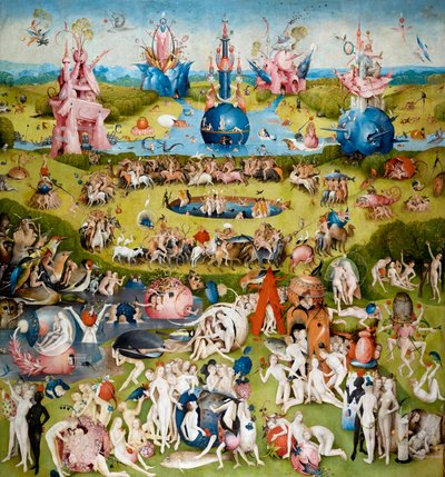 Painel Central do Jardim das Delícias Terrenas, c. 1500 de Hieronymus Bosch