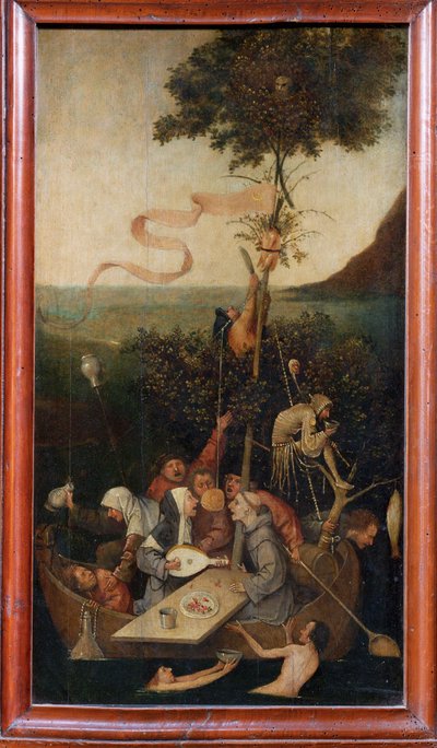 O navio dos tolos, c.1500 (pintura sobre madeira) de Hieronymus Bosch