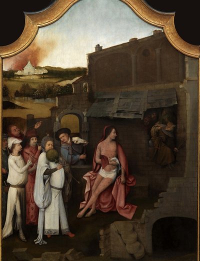 Tríptico do painel Central de Emprego, Primeiro quarto do 16º cen... de Hieronymus, Bosch
