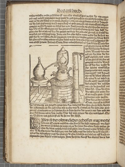 O livro sobre destilar de Hieronymus Brunschwig