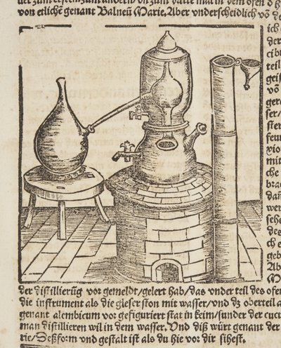 O livro sobre destilar de Hieronymus Brunschwig