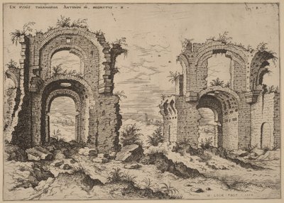 Segunda vista dos Banhos de Diocleciano de Hieronymus Cock