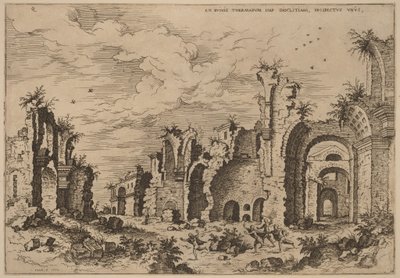 Os Banhos de Diocleciano de Hieronymus Cock