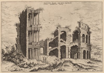 O Septizonium e o Coliseu de Hieronymus Cock