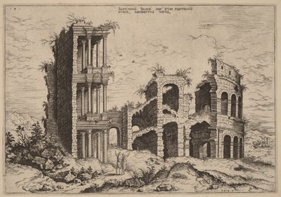 O Septizonium e o Coliseu de Hieronymus Cock