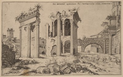 Vista do Fórum de Nerva de Hieronymus Cock