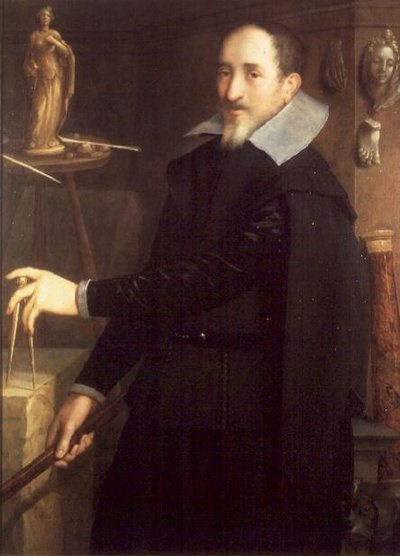 Retrato de um Escultor no seu Estúdio (óleo sobre painel) de Hieronymus Francken