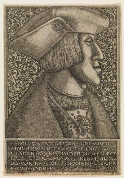 Carlos V, imperador alemão de Hieronymus Hopfer