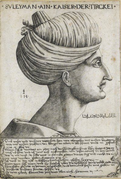 Sultão Suleiman I, o Magnífico, ca 1530 de Hieronymus Hopfer