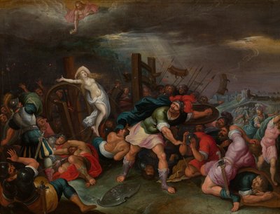 O Martírio de Santa Catarina de Alexandria (óleo sobre painel) de Hieronymus II Francken