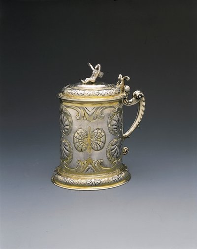 Tankard, Danzig, c.1700 (pacote prata dourada) de Hieronymus II Holl
