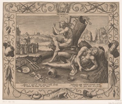 Melancólico Quatro temperamentos (título da série) de Hieronymus Lederer