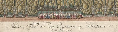 Alemão: A festa no Laranjal de Schönbrunn - 7 de fevereiro de 1786 de Hieronymus Loschenkohl