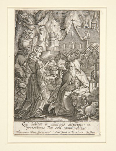 A tentação de Santo António de Hieronymus Wierix