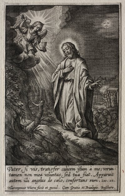 A Paixão: A Agonia no Jardim de Hieronymus Wierix