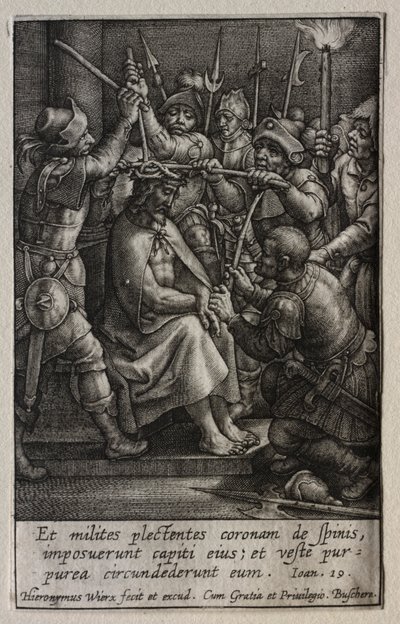 A Paixão: A Coroação de Espinhos de Hieronymus Wierix