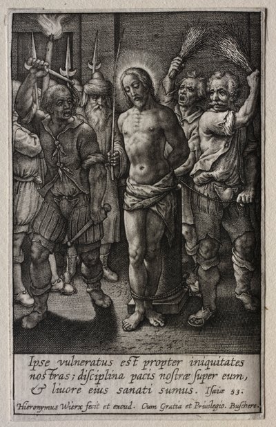 A Paixão: A Flagelação de Hieronymus Wierix