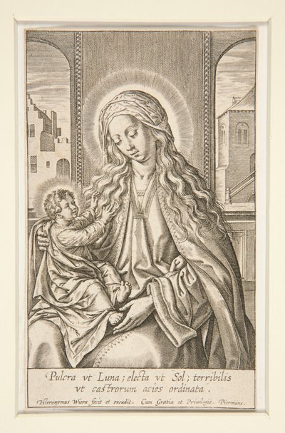 Virgem e Criança de Hieronymus Wierix