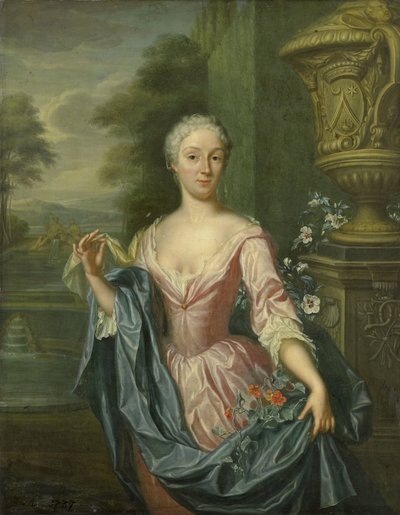 Retrato de Claudine van Royen (nascido em 1712), esposa de Pieter Teding van Berkhout de Hieronymus van der Mij
