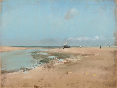 Praia na maré baixa (foz do rio) de Hilaire Germain Edgar Degas