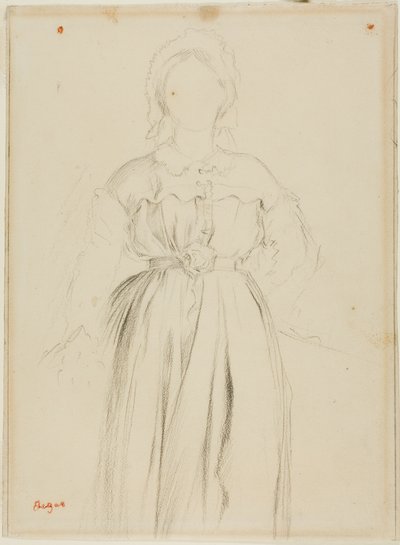 Estudo para um retrato de Marguérite de Gas de Hilaire Germain Edgar Degas