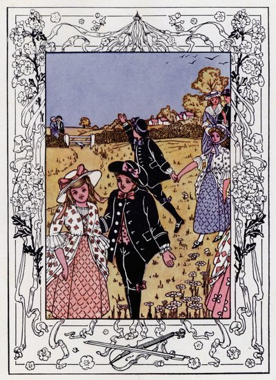Come Lasses and Lads (cor litho) de Hilda Broughton