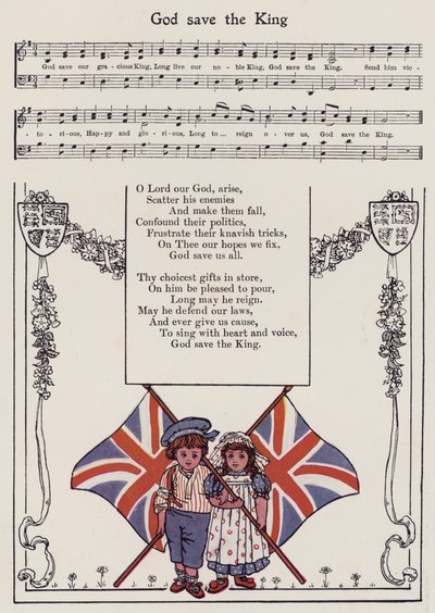 God Save The King (cor litho) de Hilda Broughton