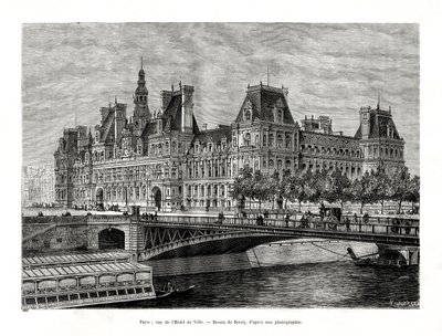 Hotel de Ville, Paris, França, 1886 de Hildibrand